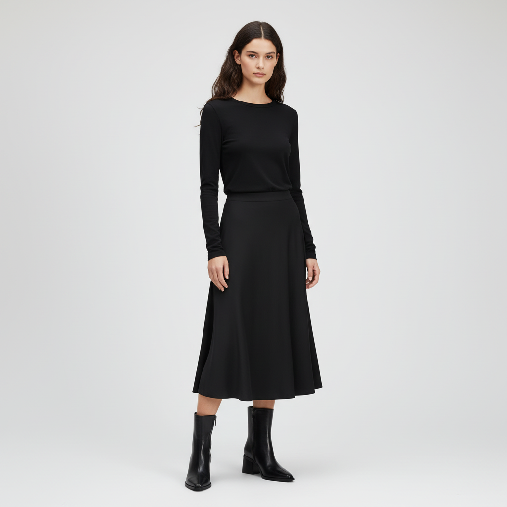 Women's pointed-toe ankle boots in black