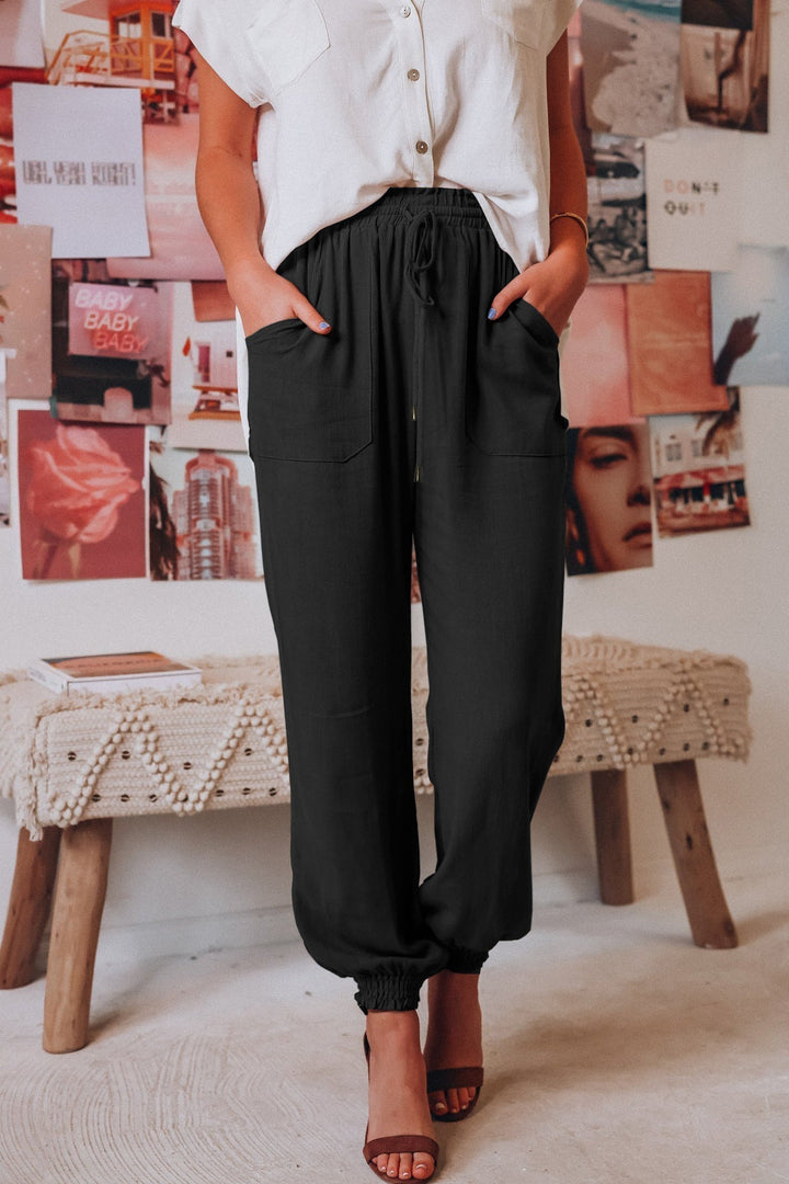 Elastic Waist Cotton Harem Pants for Comfort and Style