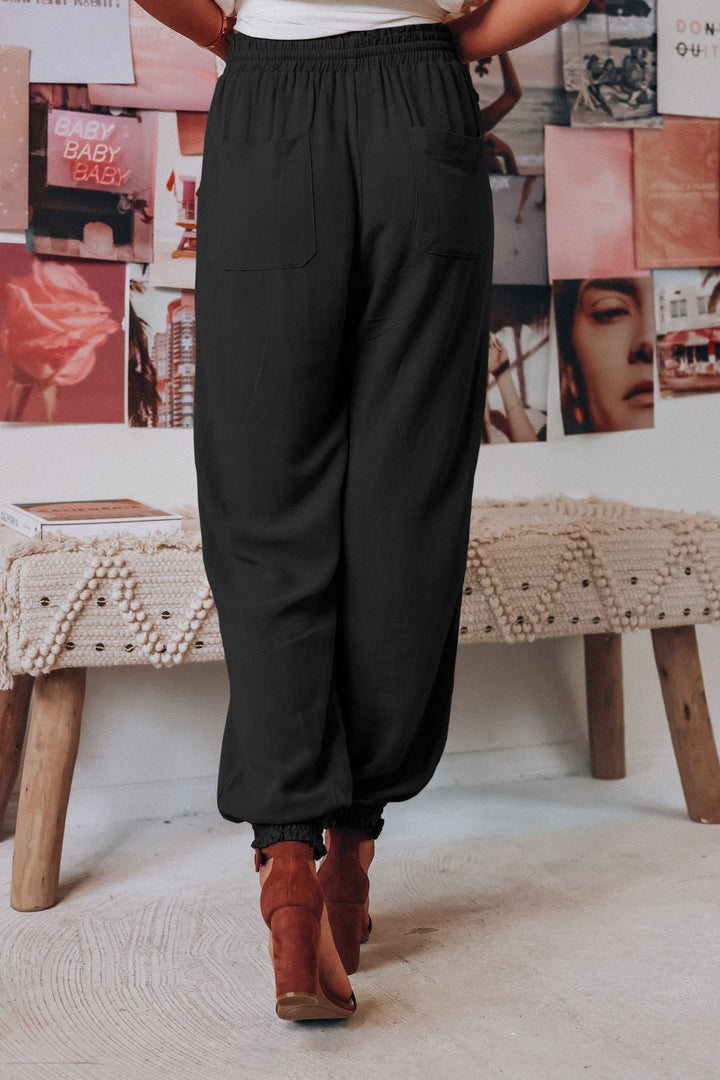 Elastic Waist Cotton Harem Pants for Comfort and Style
