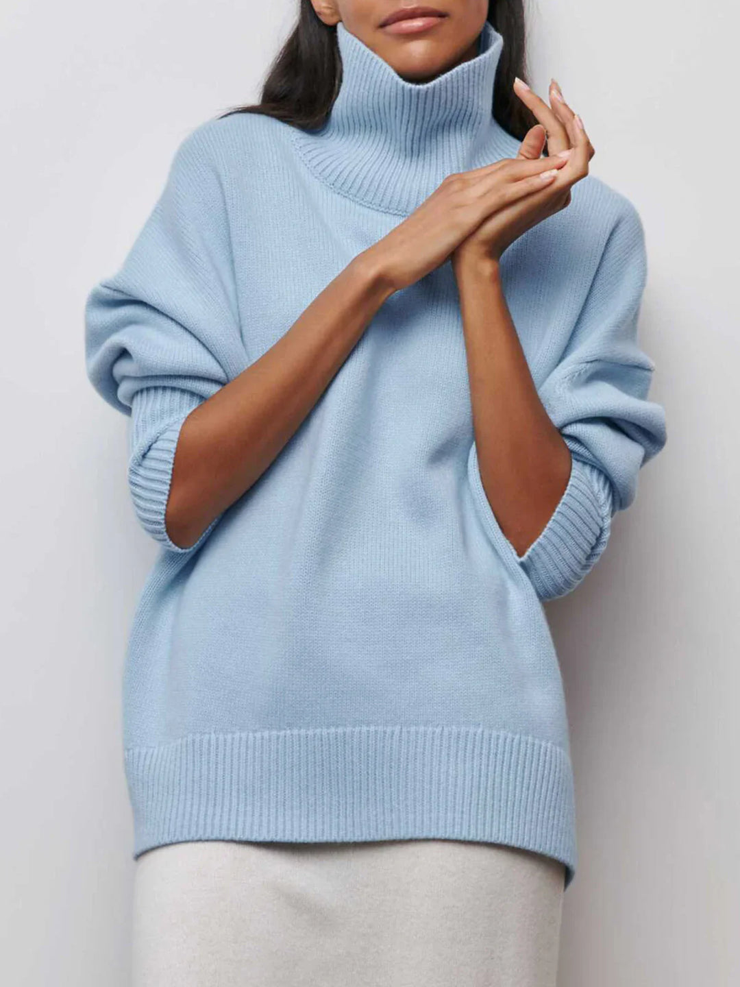 Women’s Oversized Ribbed Turtleneck Sweater