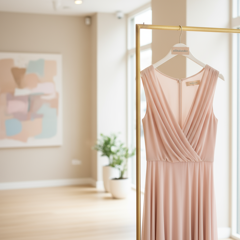 Kledingstuk in winkelrek met subtiele Ellitalondon branding