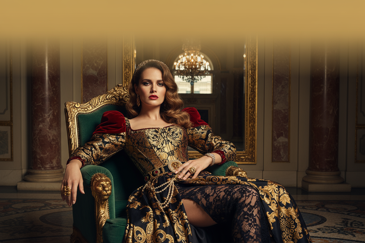 Luxe banner in Gucci en Versace stijl