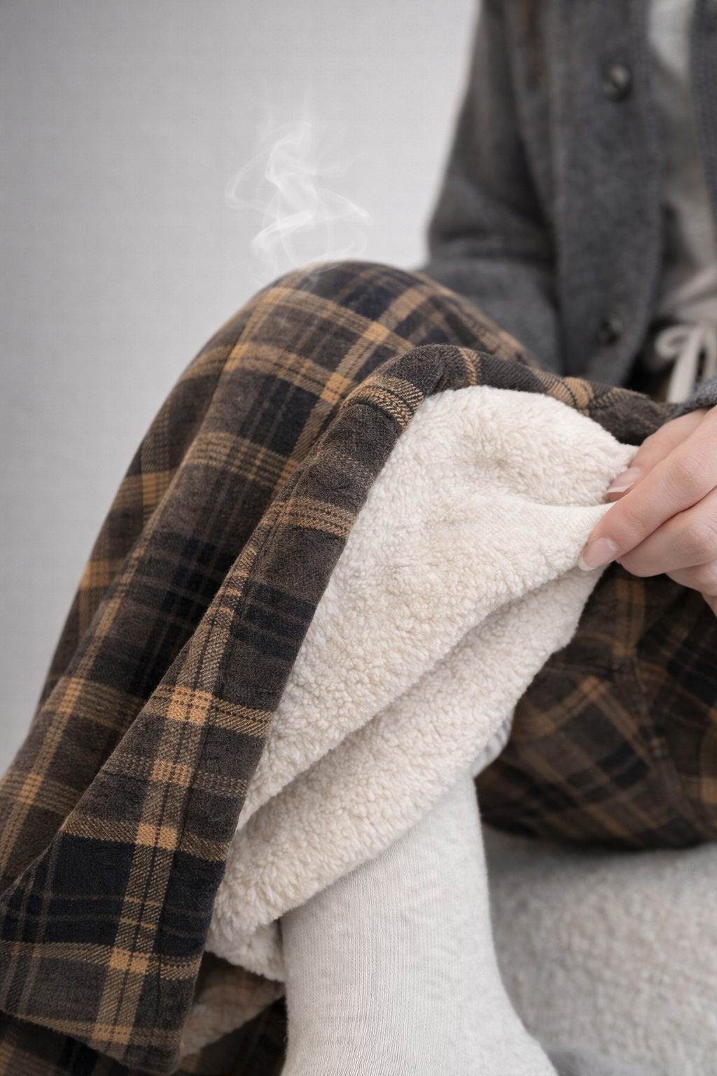 Wide-Leg Check Trousers for Women | Comfortable Everyday Fit