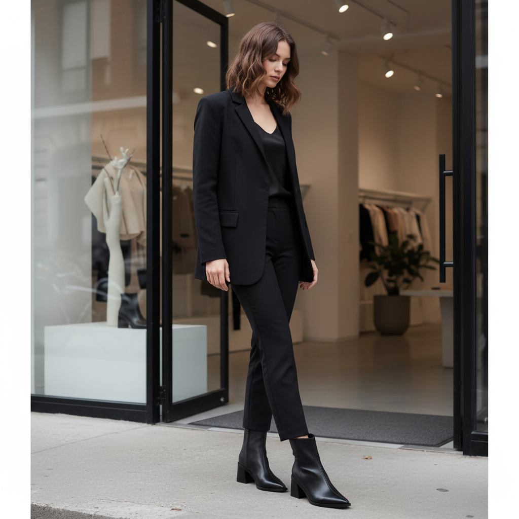 Women's pointed-toe ankle boots refined lifestyle