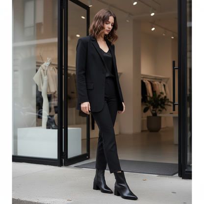 Women's pointed-toe ankle boots refined lifestyle