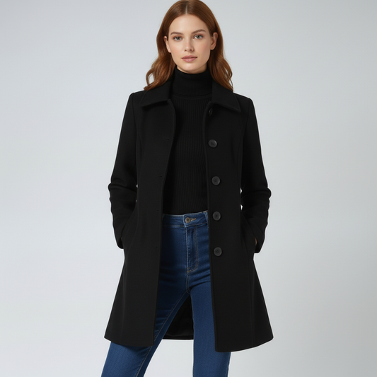 Women's trench coat in black