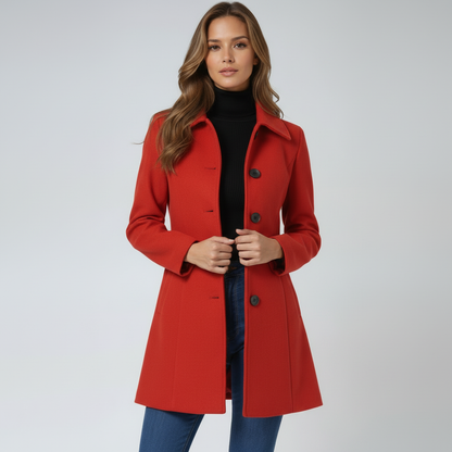 Women's trench coat in red